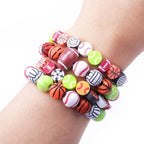1600PCS Baseball Sports Ball Polymer Clay Beads Charms for Friendship Bracelets Making Kit Cute Fun Beads DIY Arts Crafts Birthday Gifts for Kids Girls Baseball Bead - color: C2#Style 4