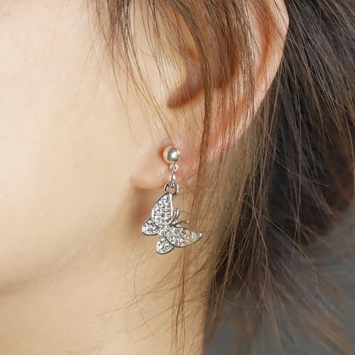 925 Sterling Silver Earrings Post, 12Pcs 3/4/5mm Ball Ear Studs with Loop Hypoallergenic Sterling Silver Findings Supplies Studs Posts for Dangle Earrings Butterfly Backs Replace Jewelry Making Set - color: Ball_Silver