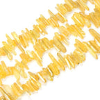 Adabele 15 Inch Natural Raw Healing Crystal Quartz Gemstone Loose Beads Small Drilled 15 Inch Topaz Yellow AB Titanium Coated Chakra Gem Stone Drop Stick GA11 - color: Topaz Yellow Ab, size: Small Size (15 Inch/1 Strand)