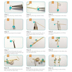 SUNNYCLUE 1 Box 8 Pair Starfish Cowrie Shell Dangle Earring Making Kit Jewelry Making Supplies Beading Starter Kits for Beginner Adults, Fish Hook, Ocean Beach Theme, Instruction - color: Silver Ocean Earrings