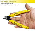 Flush Wire Cutter, 10PACK Precision Diagonal Cutting Pliers Small Wire Cutter Nippers for Electronics Wires Jewelry Screws (5 Inch Size) - style: yellow wire cutters x 10