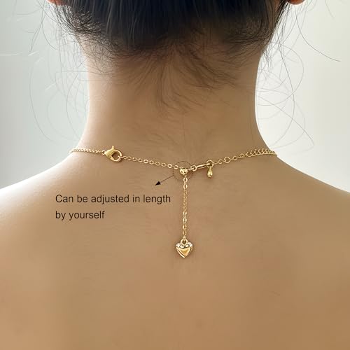 FAMARINE Gold Silver Necklace Extender Chains for Women - color: gold F
