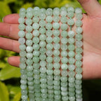 Natural Stone Beads Green Burmese Jade 8mm Polished Round Smooth Gemstone Beads for Jewelry Making Supplies 15 Inch(45Beads) - color: Green Burmese Jade 8mm-45pcs
