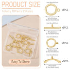 18K Gold Toggle Clasps 2 Sets Oval Jewelry Clasp Bracelet Closure Clasp Fastener IQ End Connectors for DIY Necklace Bracelet Earring Jewelry Making - color: 18K Gold Plated-2 Styles