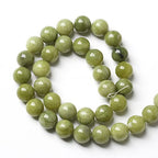 75PCS 10MM Natural Stone Chinese Green Jade Loose Beads for Jewelry Making DIY Bracelet Necklace - color: Chinese Green Jade, size: 10mm (2 strands)