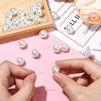 DanLingJewelry 70Pcs 12mm White Glass Pearl Beads Imitation Pearl Round Beads for DIY Craft Necklaces Bracelets Jewelry Making - color: 70pcs - Glass Pearl