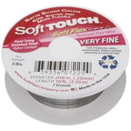 Soft Flex Kink Resistant Beading Wire - Very Fine 0.10 Diameter - Jewelry Making Bead Wire - 10 Ft - style: Satin Silver