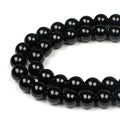 MJDCB Natural Stone Beads Natural Black Obsidian Loose Beads are Used in Jewelry Design to Make Bracelets and Necklaces 15inch (12mm) - color: Black Obsidian, size: 12mm