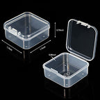 SATINIOR 12 PacK Clear Plastic Beads Storage Containers Box with Hinged Lid for Beads and More (1.7x1.7x0.79 Inch) - size: 1.7 x 1.7 x 0.79 Inch