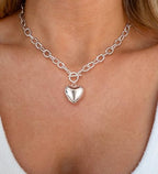 Freekiss Women's Layered Necklace Set - 3 Piece Dainty Gold Jewelry for Everyday Stacking | 14K Gold Plated Snake Chain, Rope Chain, Cuban Chain | Adjustable Length 14-18.5 Inch | Gift Ready - color: Silver, style: Heart Paperclip OT-SL
