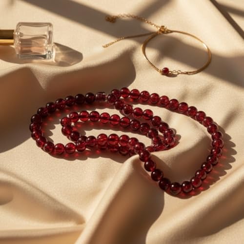 DandS ltd Crackle Lampwork Glass Beads for Jewelry Making, Ruby Red, Vibrant DIY Bracelets, Necklaces, Earrings, Beading Supplies & Craft Kits for Handmade Jewelry, 80pcs 0.39 inch (10mm), #J279-10 - color: Ruby Red