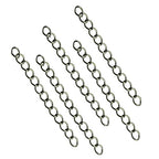NX Garden Tail Extender Chain 100PCS Gun Black 50 x 4mm Chain Extension Tails for DIY Jewelry Making - color: Gun Black