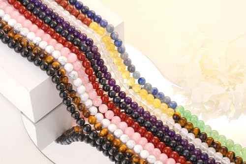 QINJIEJIE 100PCS Blue Sodalite Beads 8mm Natural Stone Beads Round Loose Gemstone Bead for Bracelet Beading Crystal Jewelry Making DIY Necklace Earrings 0.32" - color: Blue Sodalite, size: 100PCS