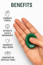 Green Aventurine Worry Stone – Genuine Polished Palm & Thumb Stone for Luck, Heart Chakra & Travel Mindfulness Gift - color: Green Aventurine