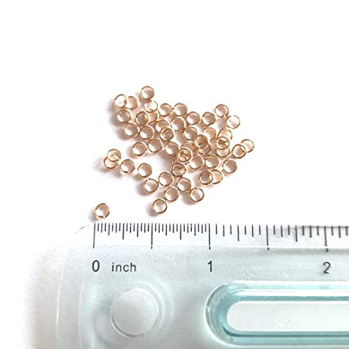 50pcs 14/20 Gold Filled Round Open Jump Rings 3.7MM OD, 2.4MM ID 22 Gauge by CRAFT WIRE - color: 22 Gauge, size: 3.7MM