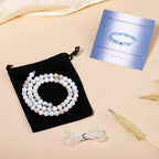 Stone Beads, 60pcs Blue Aquamarine Gemstone, 6mm Round Loose Beads for Jewelry Making, Bracelets, with Bag, String & Card - color: Blue Aquamarine, size: 6mm