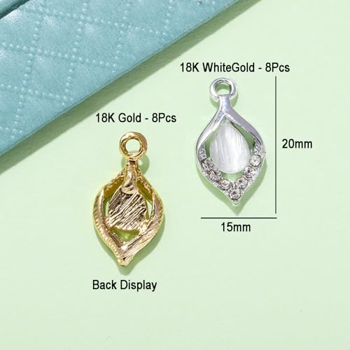 16-Pcs Crystal Jewelry Making Charms Silver Pendant Charm For Women Making Jewelry Crafts Rhinestone Charms - color: StarMoon