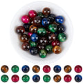 40PCS 10MM Natural Tiger Eye Beads with Hole Round Gemstone Pink Blue Green Energy Stone Smooth Polished Loose Spacer Bead Bulk for Jewelry Making Earrings Bracelets Necklaces DIY Crafts - size: 10mm 40pcs