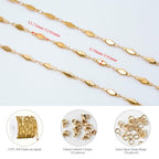 KYUNHOO 4 Meters Long Gold Plated Chain for Jewelry Making Solid Rhombic DIY Jewelry Stainless Steel Bulk Chain on Spool for Crafting Finding Supplies - color: Rhombic Gold