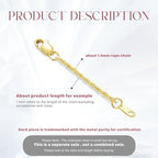 14k Gold Necklace & Bracelet Extender Chain, 1"/1.5"/2"/3"/4"/5" Durable Removable Gold Extension Chain - color: style 3-yellow, size: 1inch