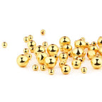 1200Pcs Gold Round Spacer Beads Smooth Loose Ball Beads for Bracelet Craft, 4mm, 6mm, 8mm - color: Gold, size: 4mm,6mm,8mm