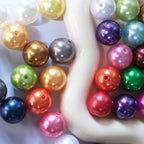 80PCS 20MM Bubblegum Beads for Pens, Mixed Color Pearls Disco Ball Chunky Large Acrylic Round Beads for Bag Focal Beadable Pen Keychain Making Jewelry Bracelet Making DIY Crafts - color: Pearls Beads