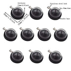 10-Piece Glass Dome Pendant Set with Wooden Base and Hollow Glass Cabochons (30mm Dark Coffee) - size: 30mm Dome Dark Coffee