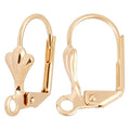 Beebeecraft 1 Box 50Pcs Leverback Earring Findings 18K Gold Plated French Earring Hooks 16x11mm Leaf Pattern Interchangeable Dangle Ear Wire Findings for Jewelry Making - color: 16x11mm Leaf Earring Hooks