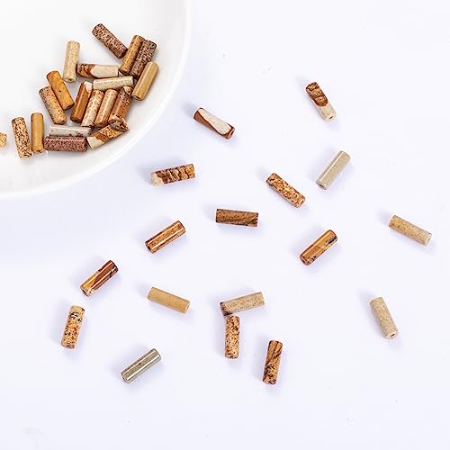 Natural Blown Picture Stone Cylinder Tube Beads 4x13mm 38cm/str Loose Semi Gemstone Stone Beads for Making Bracelets Necklace Earrings - color: Blown Picture, size: 4x13mm Cylinder