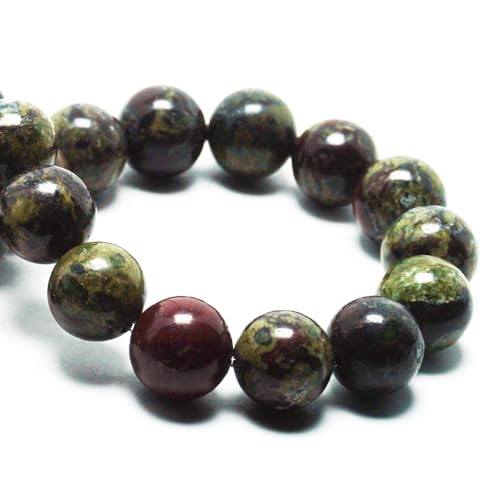 Natural Stone Beads - African Blood Jasper Round Beads for Jewelry Making, 10mm (34-37pcs) - color: African Blood, size: 10mm