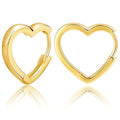 Me&Hz Gold Huggie Earrings Small Huggie Hoop Earrings for Women 14K Gold Plated Hypoallergenic Cubic Zirconia Huggies Mini Silver Hoop Earring for Women - color: Heart, Gold