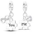LAZA Charms for Bracelets 925 Sterling Silver Butterfly Summer Travel Ocean Lucky Charm Beads Pendant Jewelry for Women Mom - color: You and Me love infinitely
