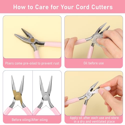 5 Inch Long Needle Nose Pliers with Side Cutters, Chain Nose Pliers for Jewelry Making, Mini and Electronics Use