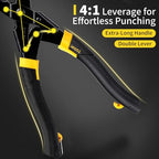XOOL Upgraded Long Handle Leather Hole Punch Set, Punch Pliers with Effort-Saving Design, Ideal for Belts, Shoes, Saddles & DIY Leather Work - style: Pro