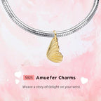 Love Family Friendship Graduation Mothers Nurses Day S925 Bead Pendant Charms for Pandora Bracelets Necklaces, Gifts Women, for Anniversary Birthday Valentines Day Christmas, Silver Gold - style: Butterfly Wing Charm 14K Gold Plated