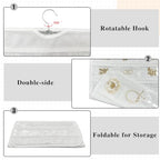 1 Pack Hanging Jewelry Organizer 80-Pocket Dual-sided Jewelry Storage for Earring Necklace Bracelet Ring Travel Holder, White - color: White