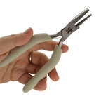 The Beadsmith Concave (Hollow)/Round Nose Pliers, 6.25 inches (159mm), Steel Jaws with Double-Leaf Springs - style: Concave/Round Nose