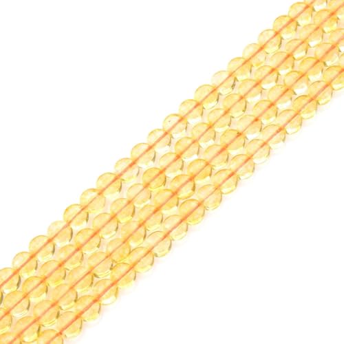 Adabele 15 Inch Natural Citrine Yellow Crystal Gemstone 6mm Faceted Flat Round Coin Loose Beads Gem Stone Spacer (60-65pcs) for Jewelry Making GZ13-1 - color: Citrine, size: 15 Inch/1 Strand