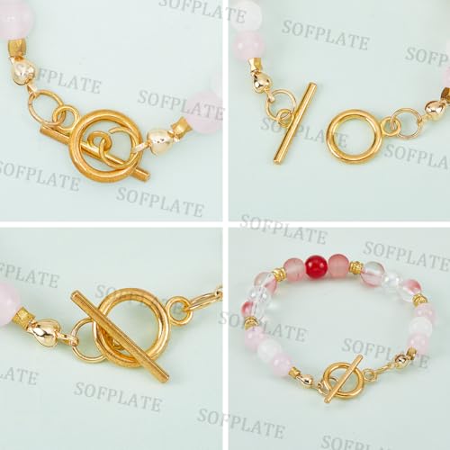 1 Box 60 Sets Toggle Jewelry Clasp Sets Toggle Connector Clasp Alloy Metal Gold and Silver Large Bars and Ring Fastern Hook OT Clasp with Rings Set for Jewelry Making Supplies Accessories - style: Style 3