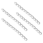 NX Garden Tail Extender Chain 100PCS K White Gold 50 x 4mm Chain Extension Tails for DIY Jewelry Making - color: K White Gold