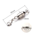 Zpsolution 6mm Magnetic Jewelry Clasps Lobster Clasp Oval Shape for Necklace Bracelet 8 pcs - color: Oval Gold and Silver