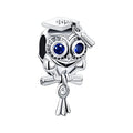 Mothers Day Birthday Number Love Family Friendship Graduation Auntie Grandma Dad Mom Charms for Pandora Bracelets Necklaces, Gifts Women, for Anniversary Valentines Christmas - style: Grad-Owl Graduation Charms 2