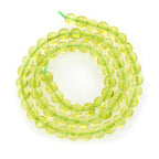 Adabele 15 Inch Natural Green Crystal (Imitation Peridot) Gemstone Beads 6mm Faceted Flat Round Coin Gem Stone Spacer (62-67pcs) for Jewelry Making GZ13-2 - color: Green Crystal (Peridot Imitation), size: 15 Inch/1 Strand