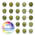 NCB 100pcs Gemstone Round Loose Beads Wholesale 6mm Natural Stone Beads with Elastic String for Bracelets Jewelry Making (Canadian Jade, 6mm 100Beads) - color: Canadian Jade, size: 6mm 100Beads