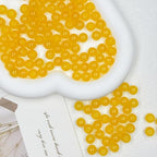 200pcs Glass Beads, 8mm Glass Beads for Barcelet and Jewelry Making DIY Crafts (Yellow) - color: Yellow
