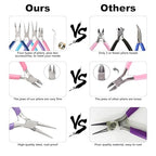 4 Pack Jewelry Making Pliers Tools Set, Jewelry Making Needle Nose Chain Nose Round Bent Pliers Wire Cutter for Bracelet Beading DIY Craft Jewelry Making Supplies - style: 4pcs-Mixed Color