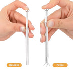 3Pcs Grabber Tool Holder Set Jeweler's Pick Up Sprinkle Pen Jewelry Tweezers 4 Claw Piercing Ball with Prongs Diamond Claw Precision Stainless Steel For Tiny Objects IC Chip Electronic Components - color: Black