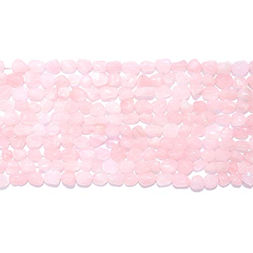 BEADIA Irregular Natural Rose Quartz Crystal Stone Loose Semi Gemstone Beads for Jewelry Making 7-10mm 38cm - color: Rose Quartz Crystal, size: 7-10mm 38cm