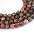 KISSITTY 235pcs 8mm Natural Picasso Stone/Jasper Bead Strands, Natural Gemstone Crystal Beads Round Smooth Chakra Beads Energy Healing Crystals Gemstones for DIY Jewelry Bracelets Necklaces Making - color: Natural Picasso Stone/Jasper