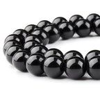 HAAMIIQII 6mm Natural Black Onyx Beads Round Gemstone Loose Beads for Jewelry Making 2 Strands (120-130pcs) - color: Black Onyx, size: 6mm (120-130pcs)
